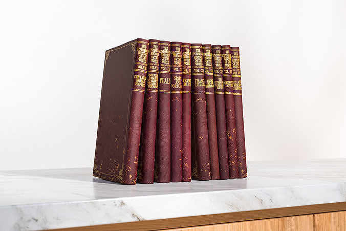 Set of classic books 3D model