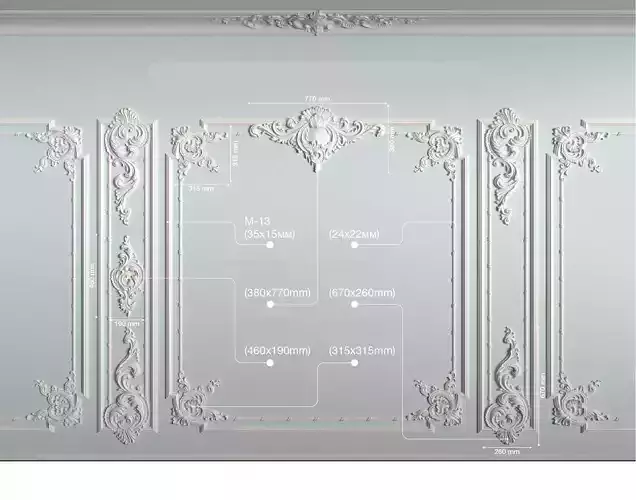  Decorative frame model 3D print model