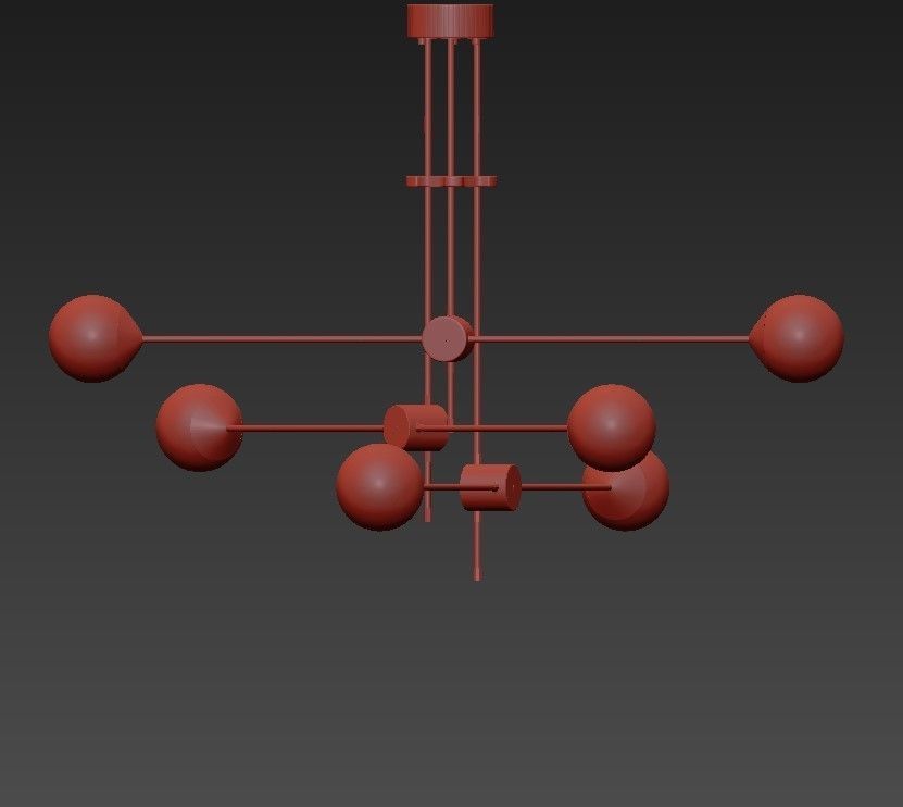 Bullarum Si 6 Chandelier 3D model_1