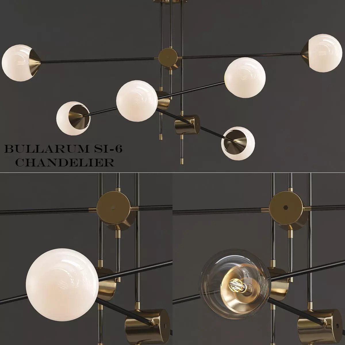 Bullarum Si 6 Chandelier 3D model_0