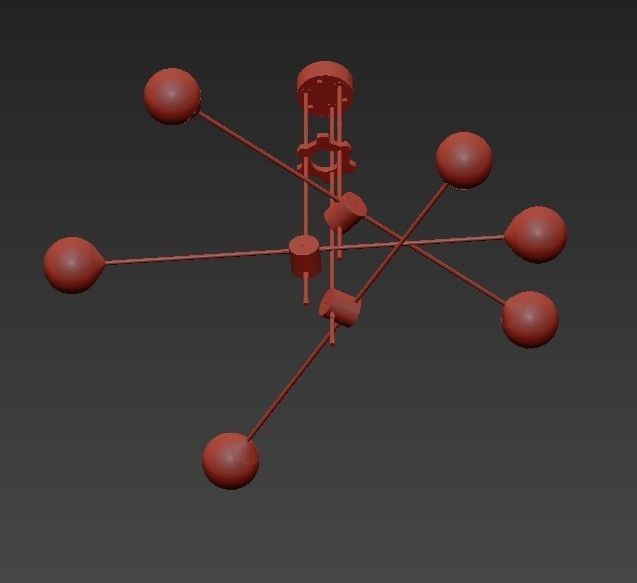 Bullarum Si 6 Chandelier 3D model_2