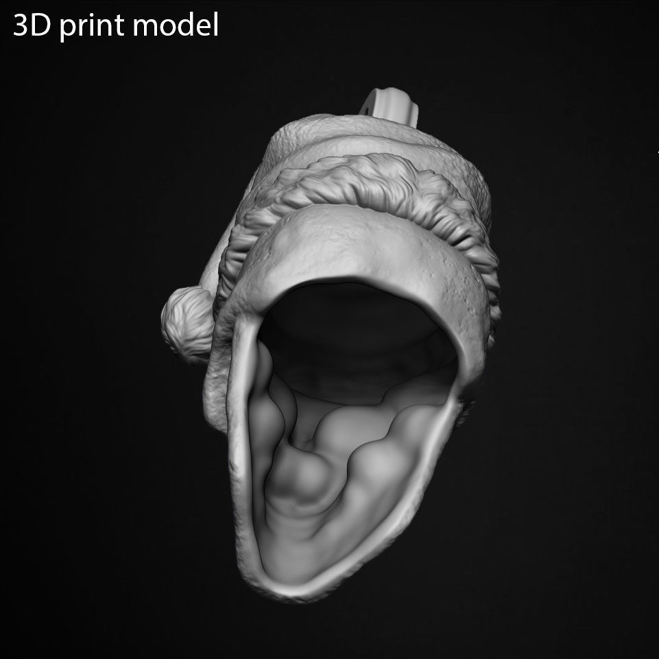  skull pendant jewelry santa claus vol2 3D print model_6