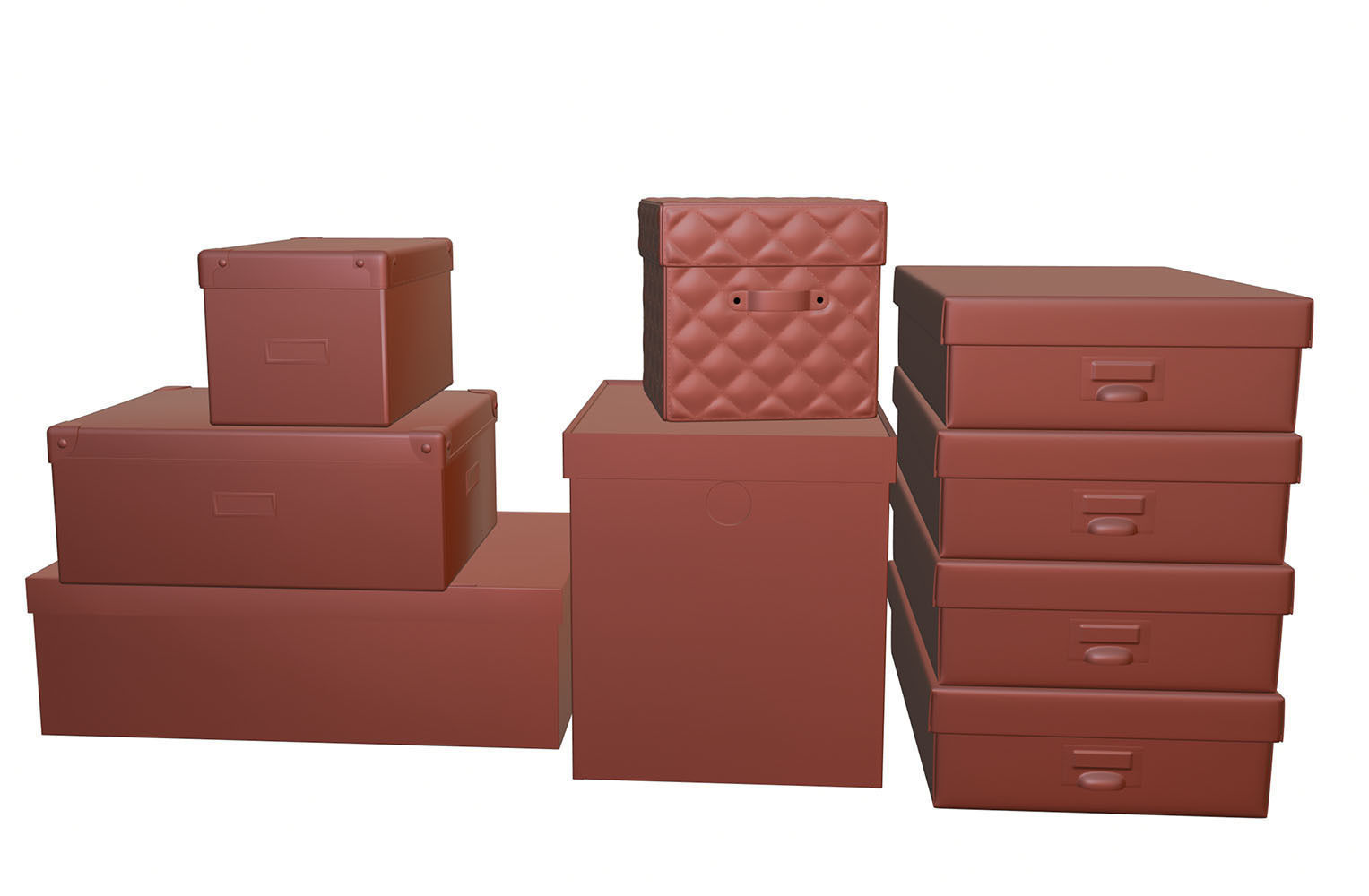 Stock of a colorful box 3D model_9