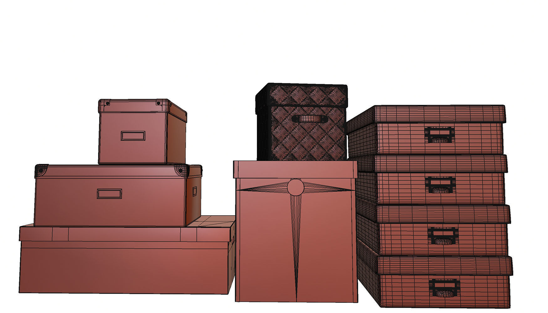 Stock of a colorful box 3D model_14