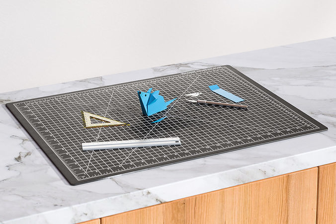 Drawing board with instruments 3D model