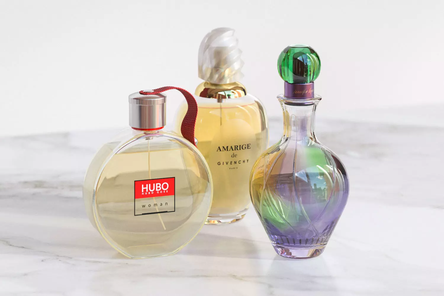 Perfume bottles 3D model_0