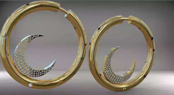 earrings for 3d printer moon