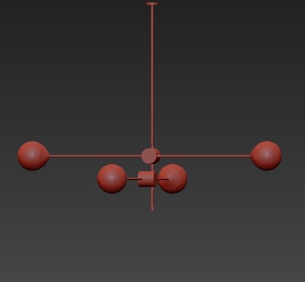 Bullarum Si 4 Chandelier 3D model_1