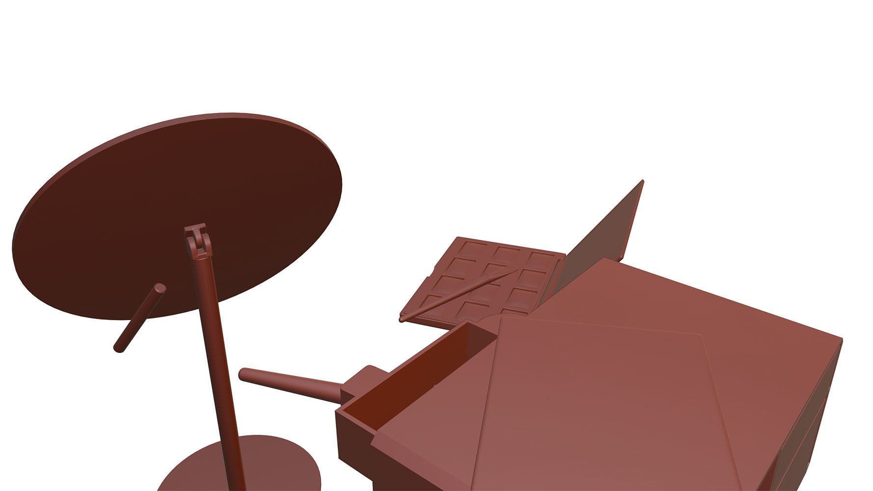 Make-up set with a mirror 3D model_12