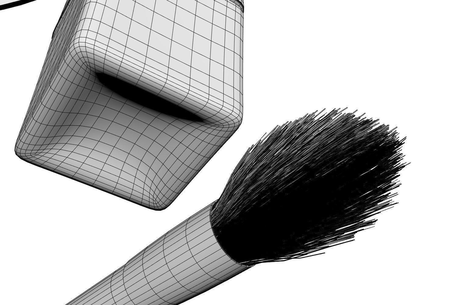 Make-up set with a mirror 3D model_6