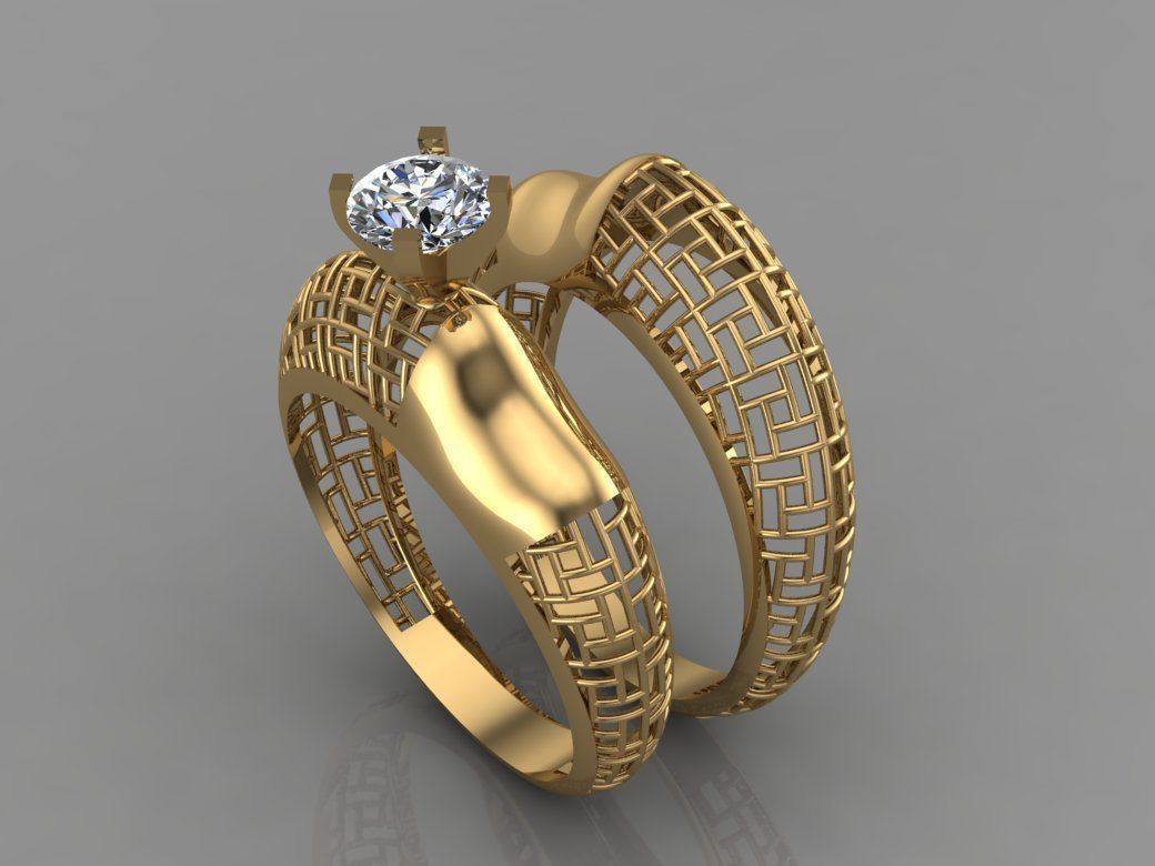 GC GOLD Y067 - Diamond Ring 3D print model_1