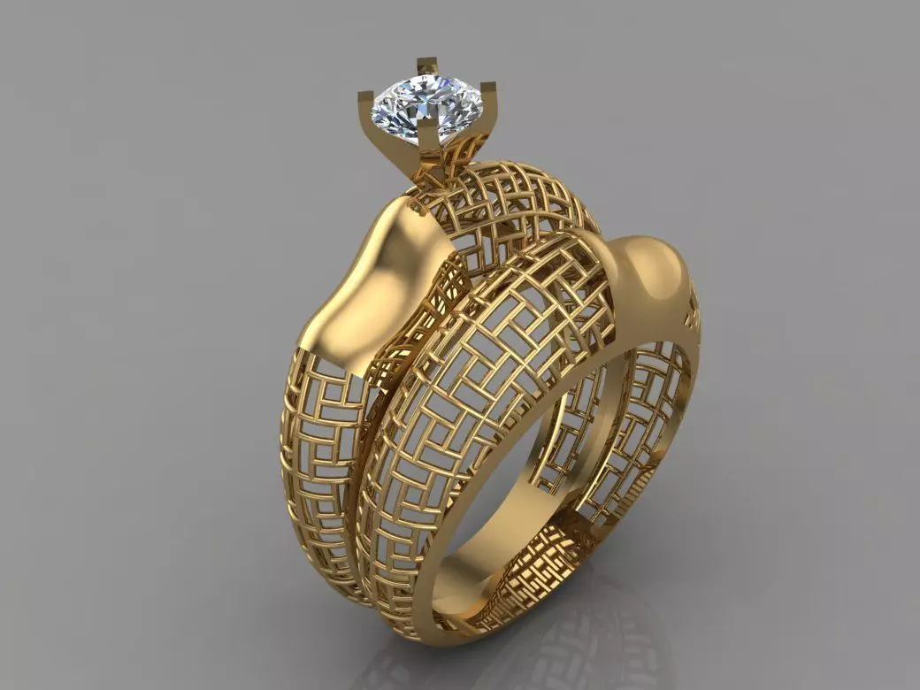 GC GOLD Y067 - Diamond Ring 3D print model_0