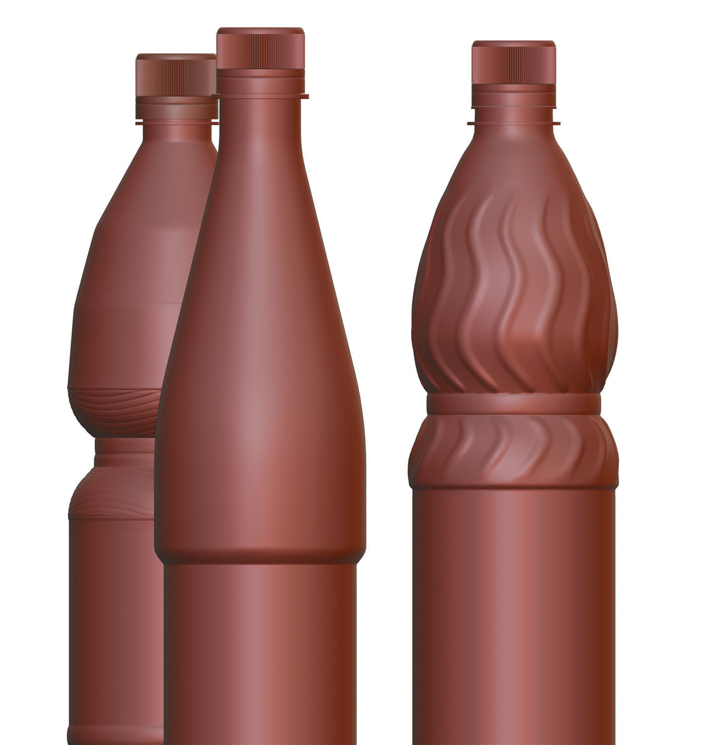 Three bottles with mineral water 3D model_12
