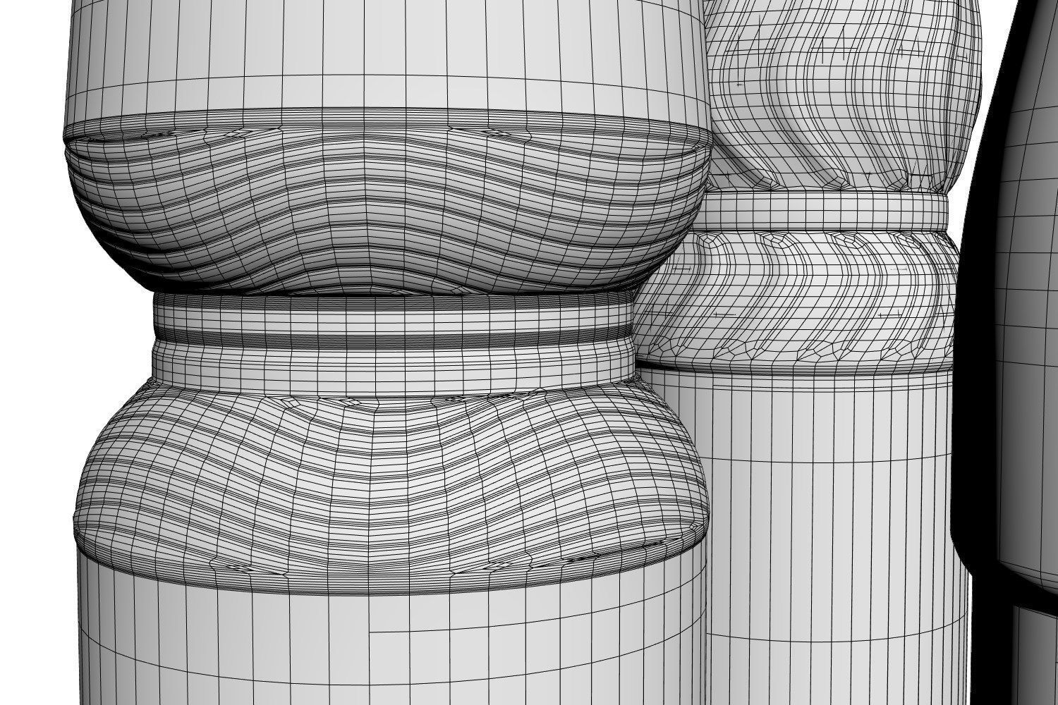 Three bottles with mineral water 3D model_7