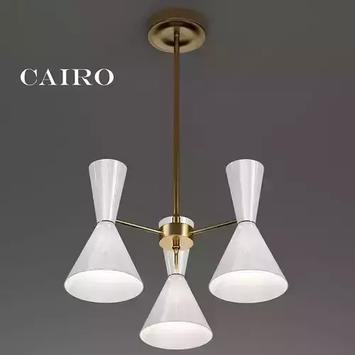 CAIRO Chandelier 3 Arm White