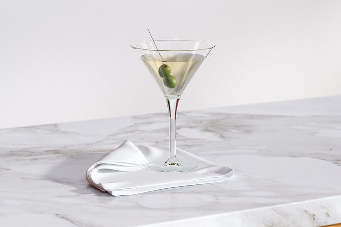 Glass of martini 3D model