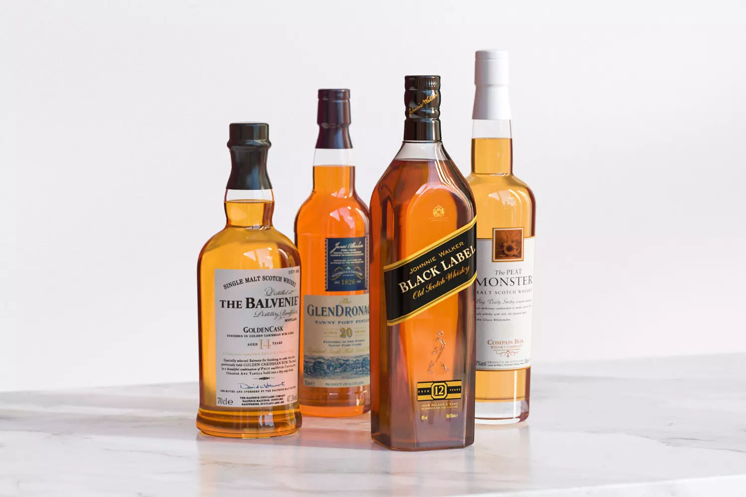 Bottles with whisky 3D model_0