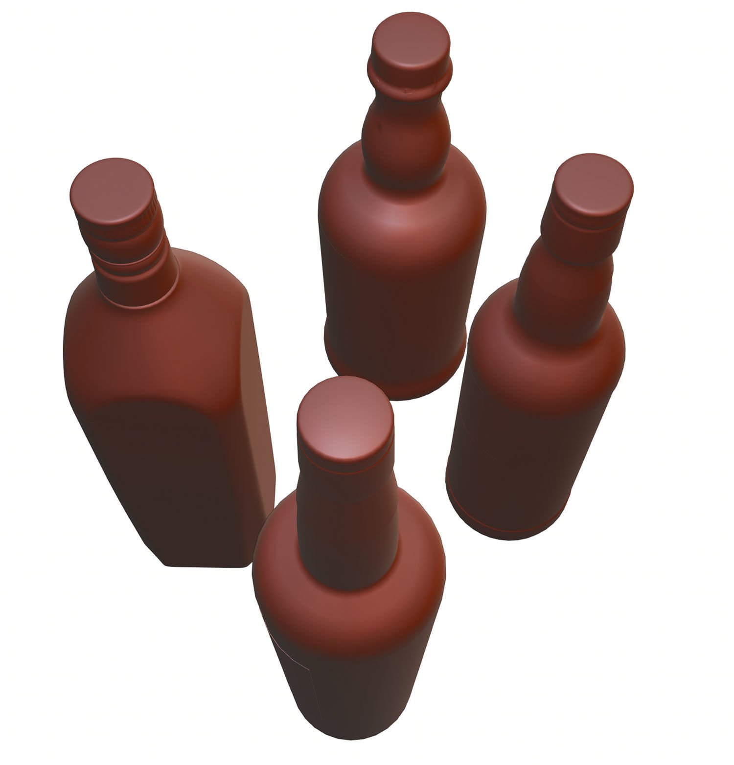 Bottles with whisky 3D model_10