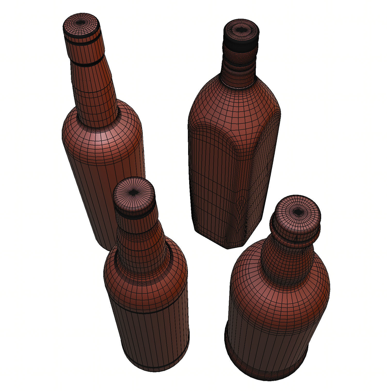 Bottles with whisky 3D model_14