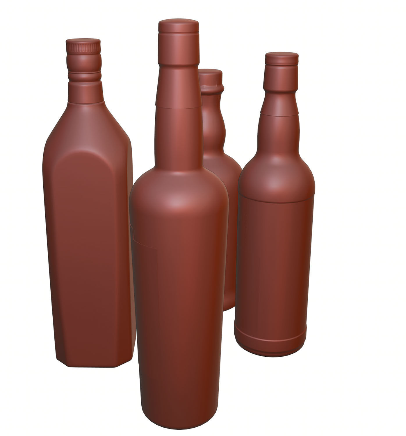 Bottles with whisky 3D model_9