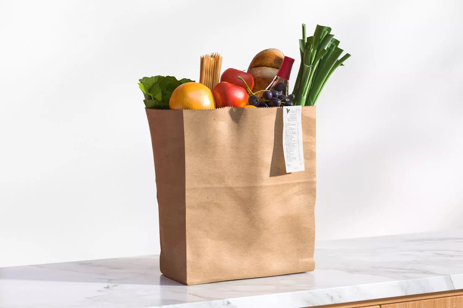 Paper bag full of groceries 3D model_0