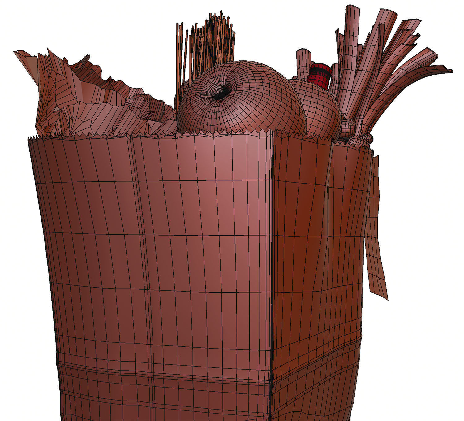 Paper bag full of groceries 3D model_14