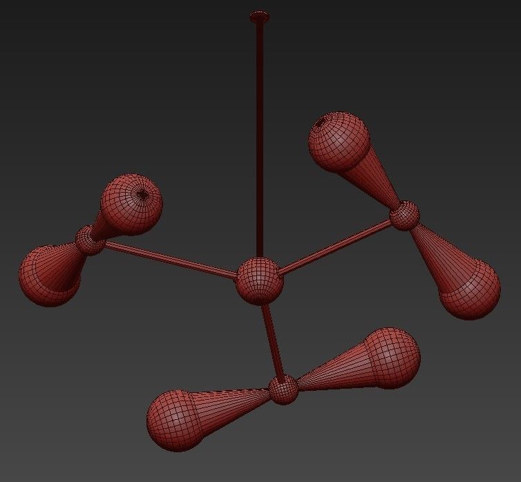 CARACAS SIX LIGHT CHANDELIER 3D model_3