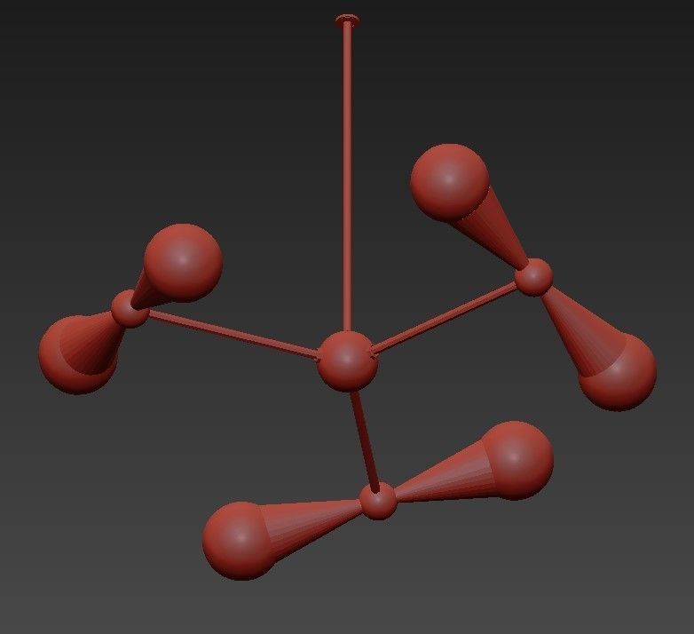 CARACAS SIX LIGHT CHANDELIER 3D model_2