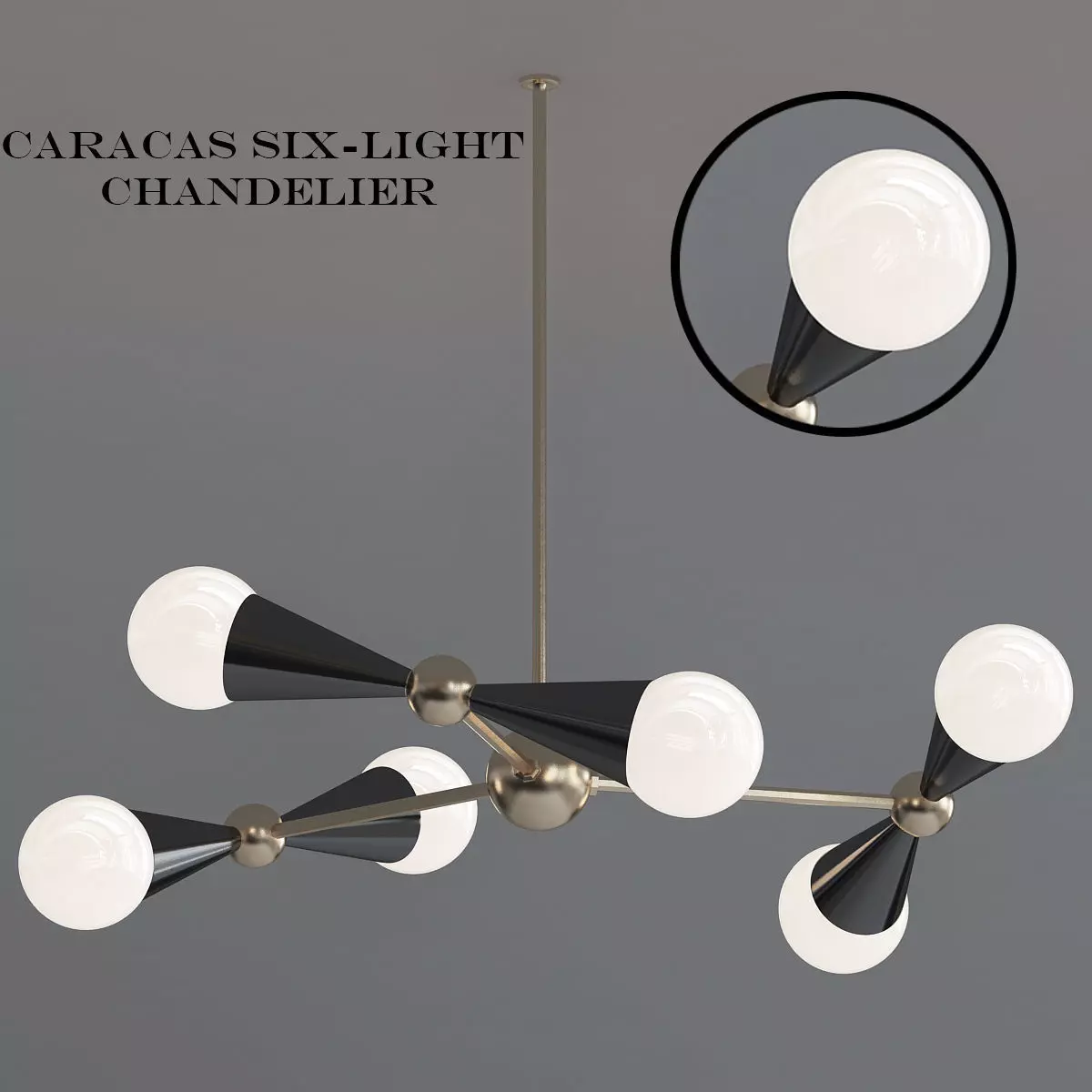 CARACAS SIX LIGHT CHANDELIER 3D model_0