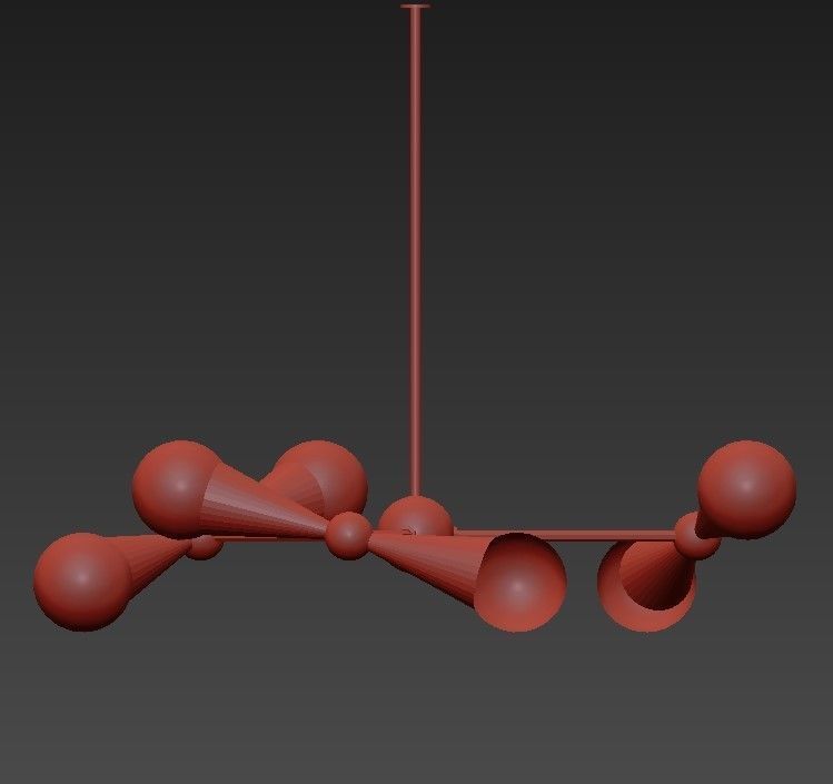 CARACAS SIX LIGHT CHANDELIER 3D model_1