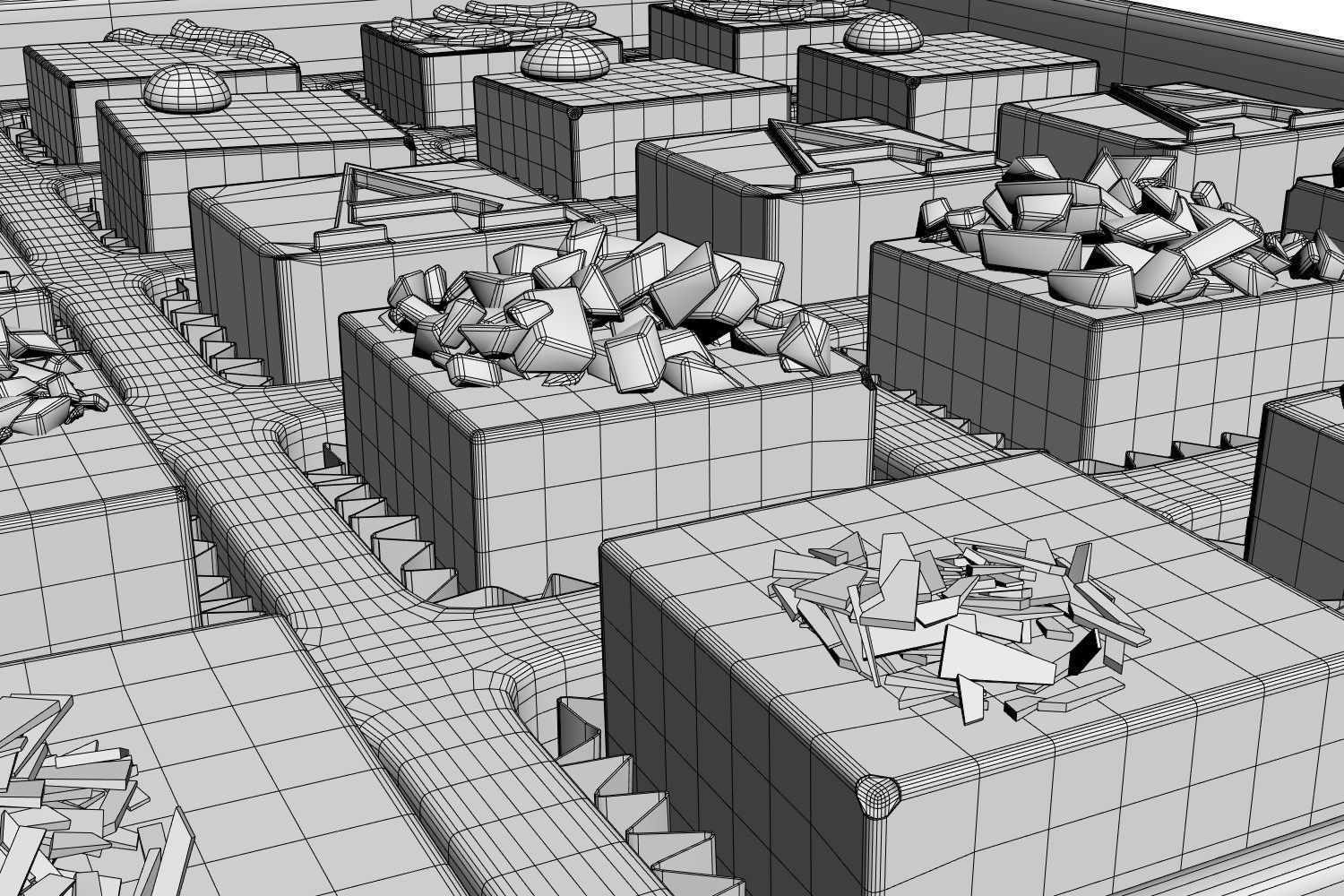 Box of chocolates in a gift package 3D model_4