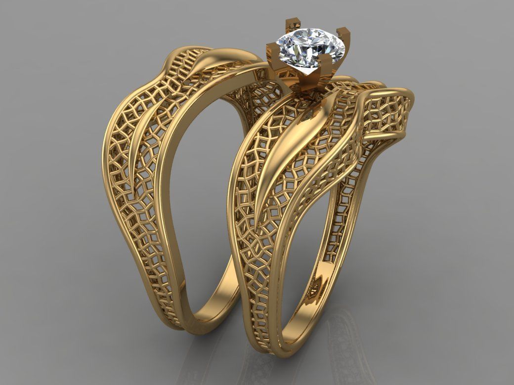 GC GOLD Y068 - Diamond Ring 3D print model_1