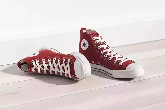 Rubber-soled sports shoes 3D model