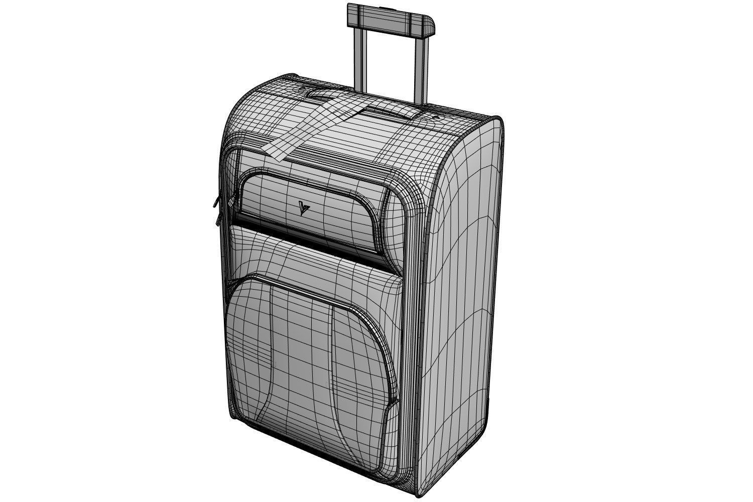 Travel suitcase 3D model_5