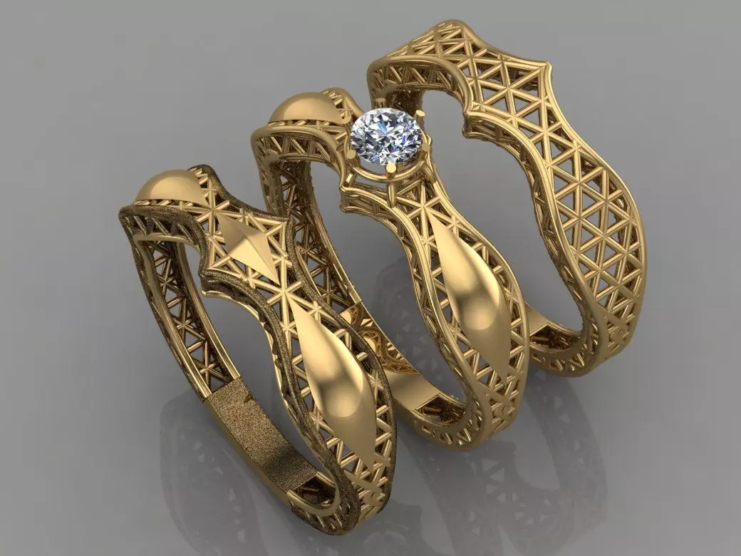 GC GOLD Y069 - Diamond Ring  3D print model_0