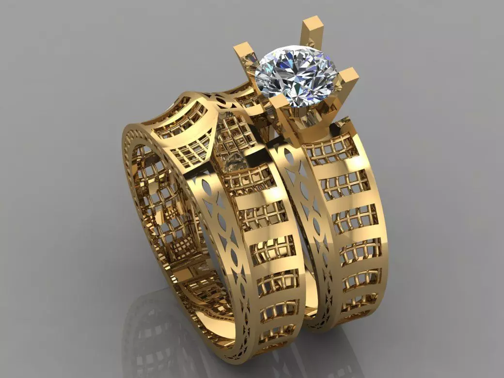 GC GOLD Y070- Diamond Ring  3D print model_0