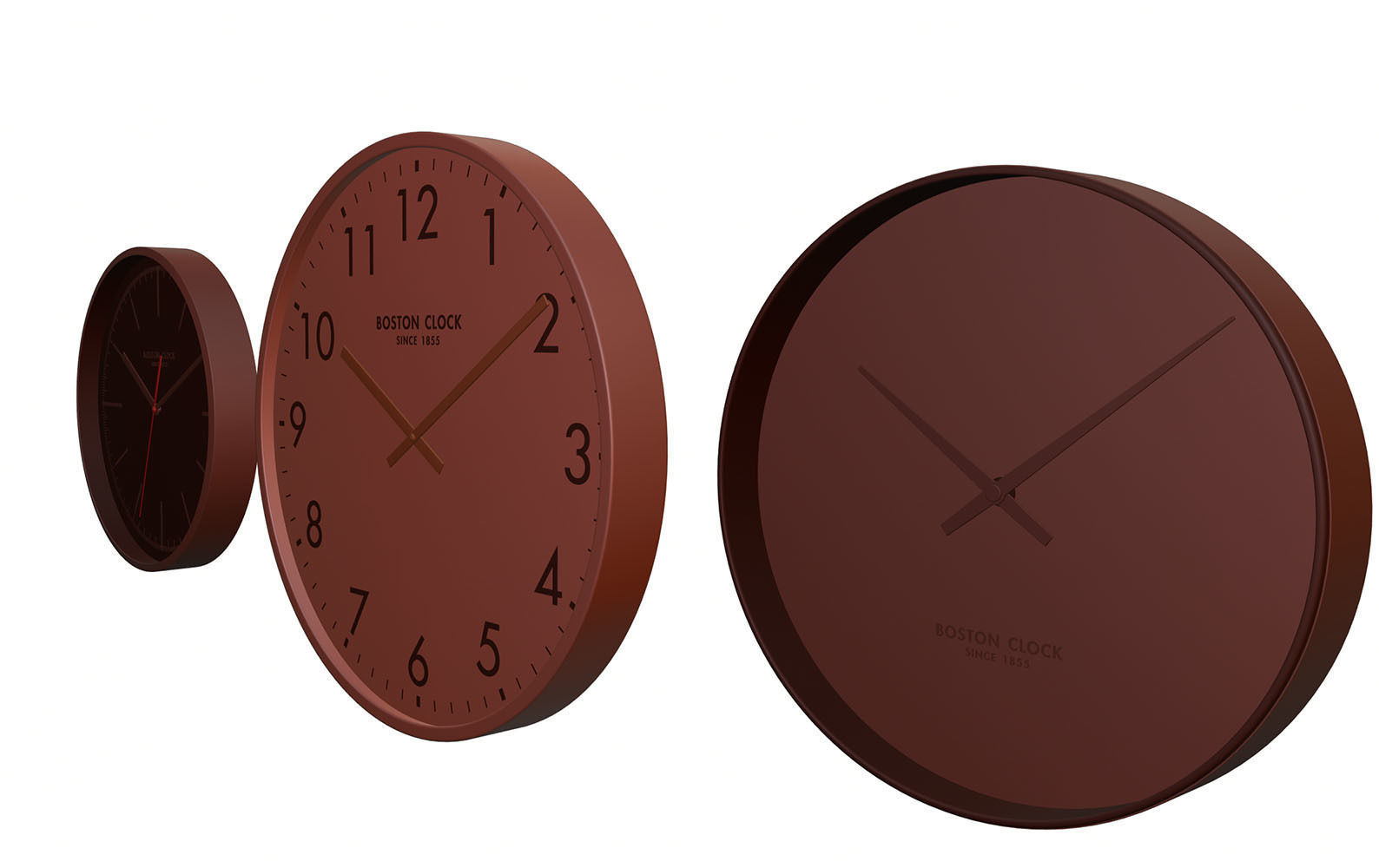 Set of three wall clocks 3D model_11