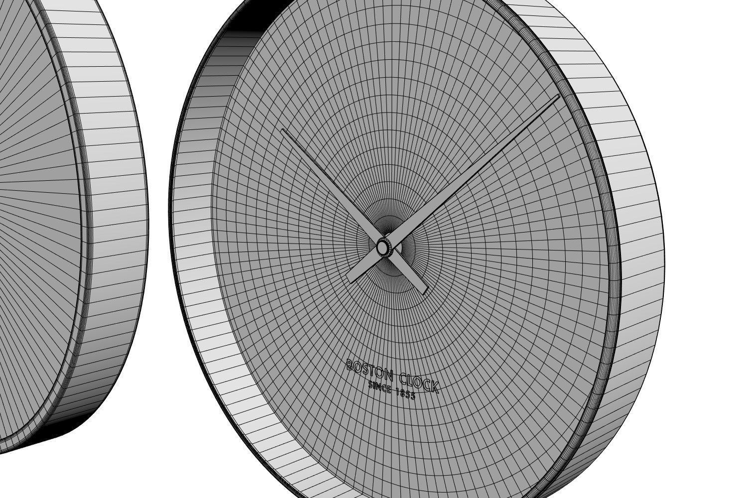Set of three wall clocks 3D model_5