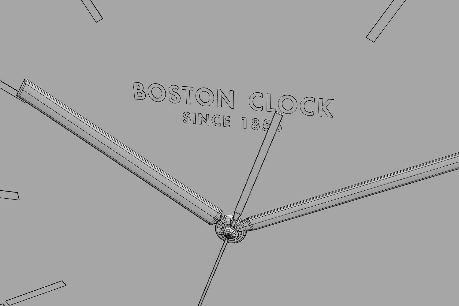 Set of three wall clocks 3D model_7