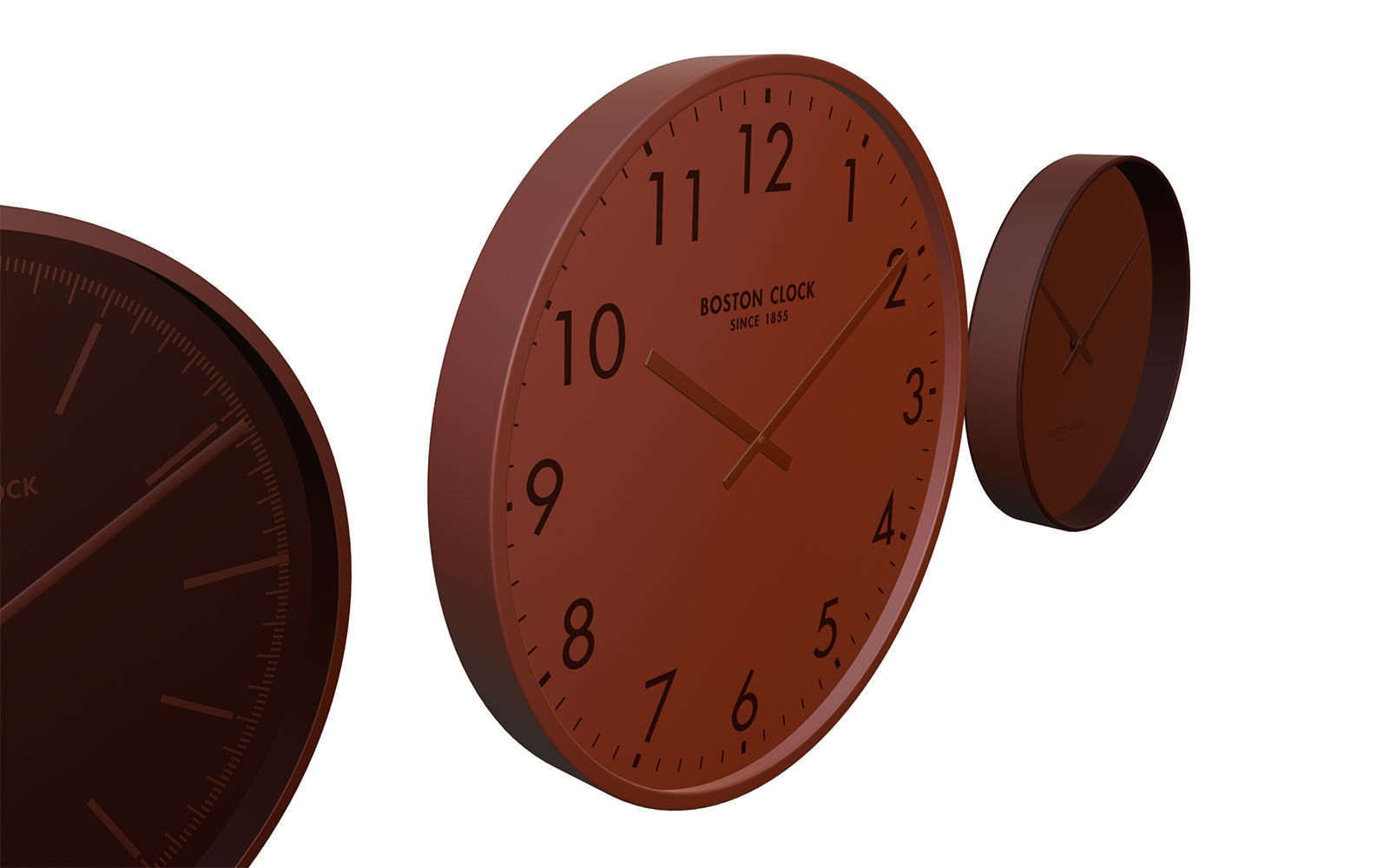 Set of three wall clocks 3D model_12