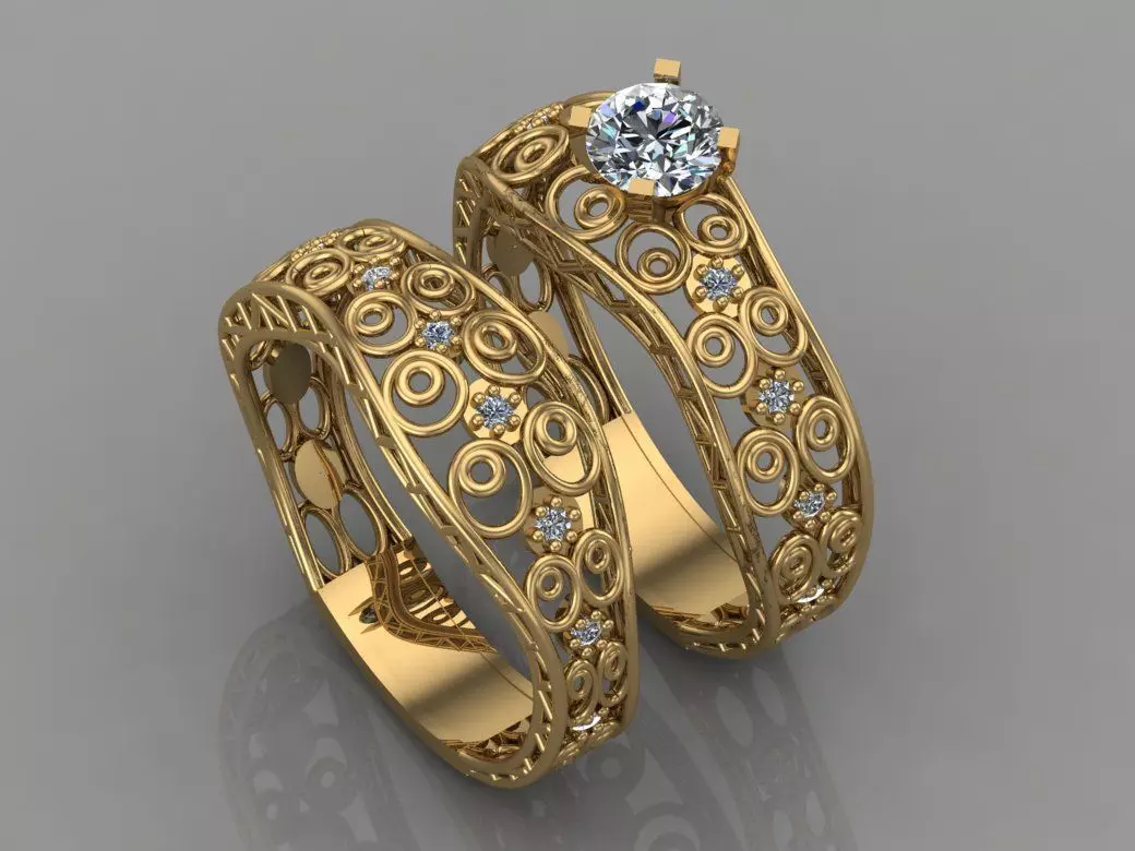 GC GOLD Y072- Diamond Ring 3D print model_0