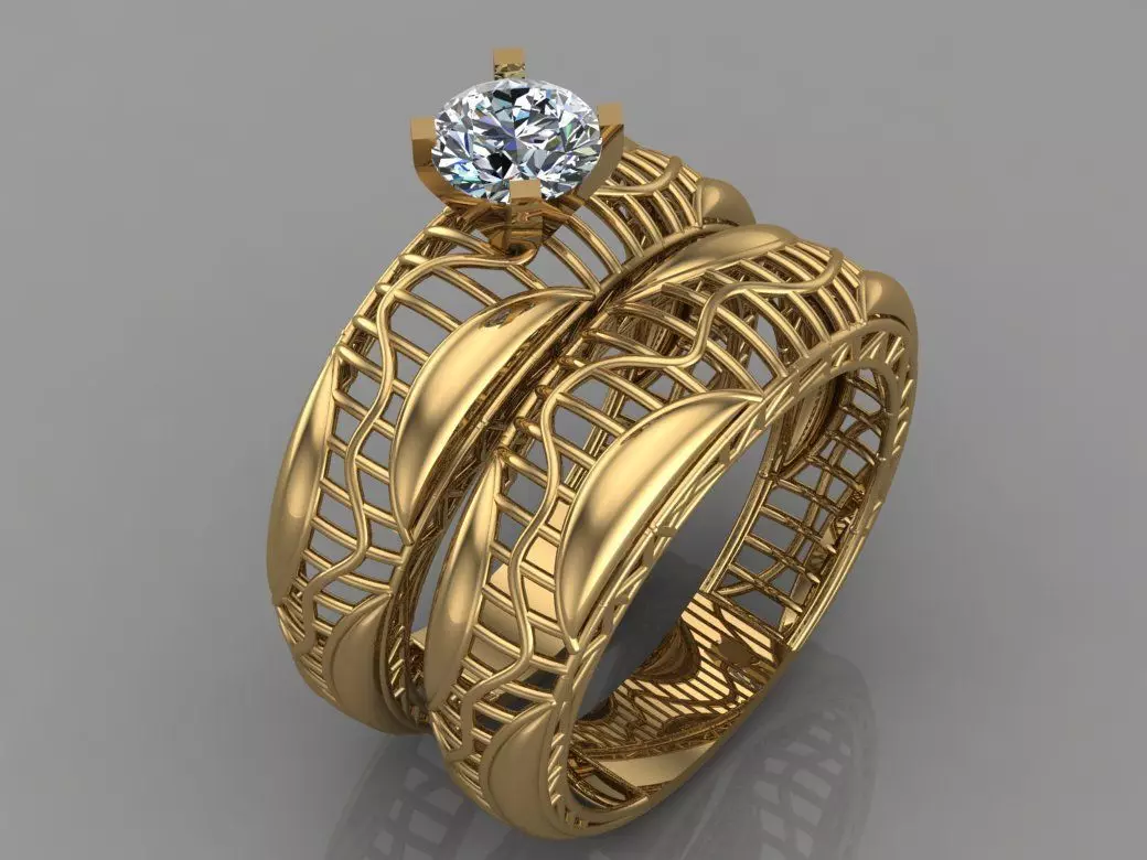 GC GOLD Y073- Diamond Ring 3D print model_0