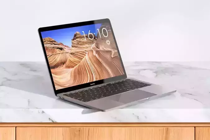 Silver laptop