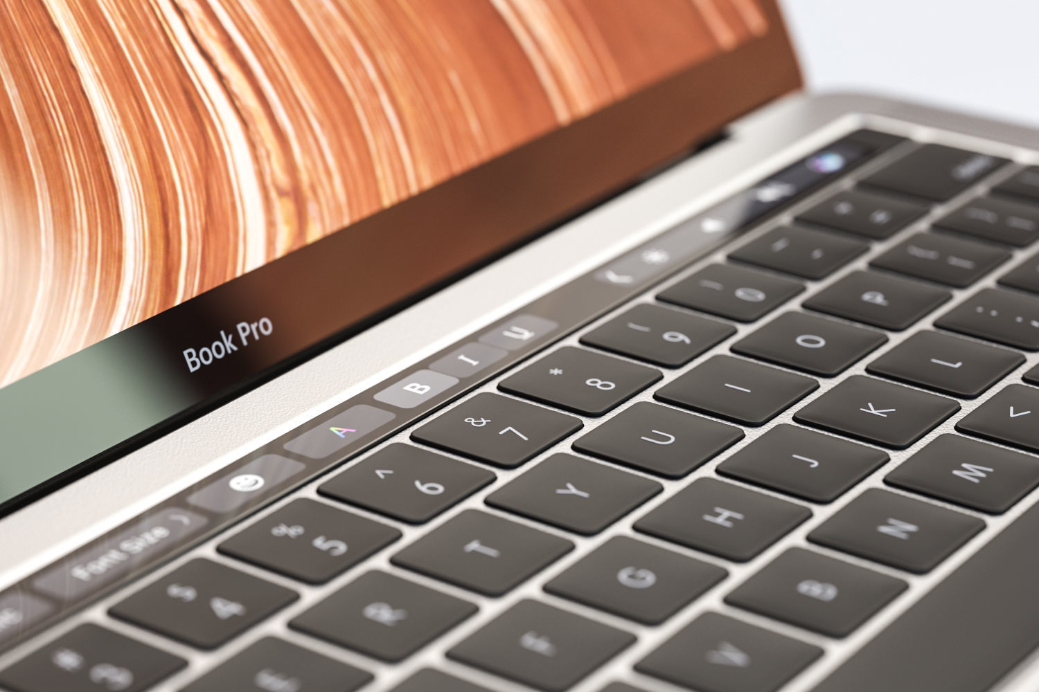 Silver laptop 3D model_1