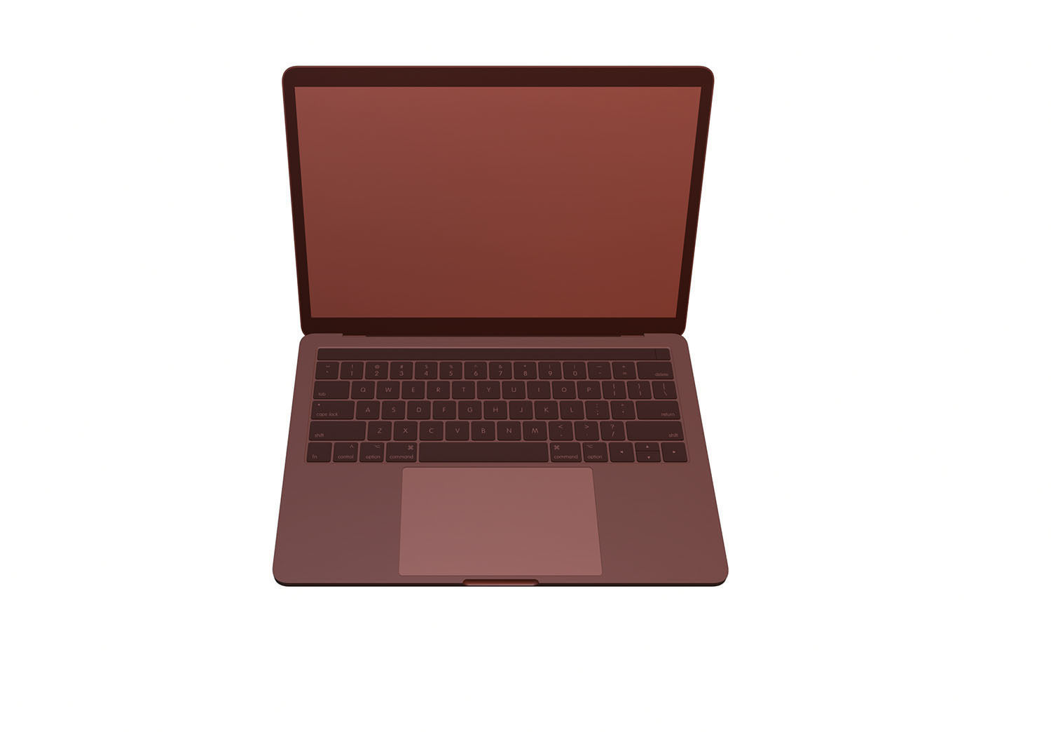 Silver laptop 3D model_9
