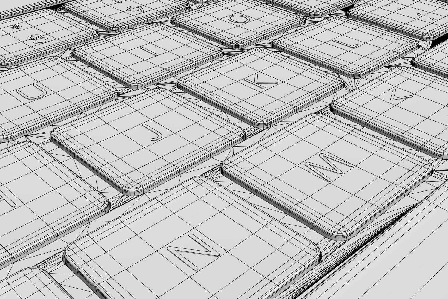 Silver laptop 3D model_6