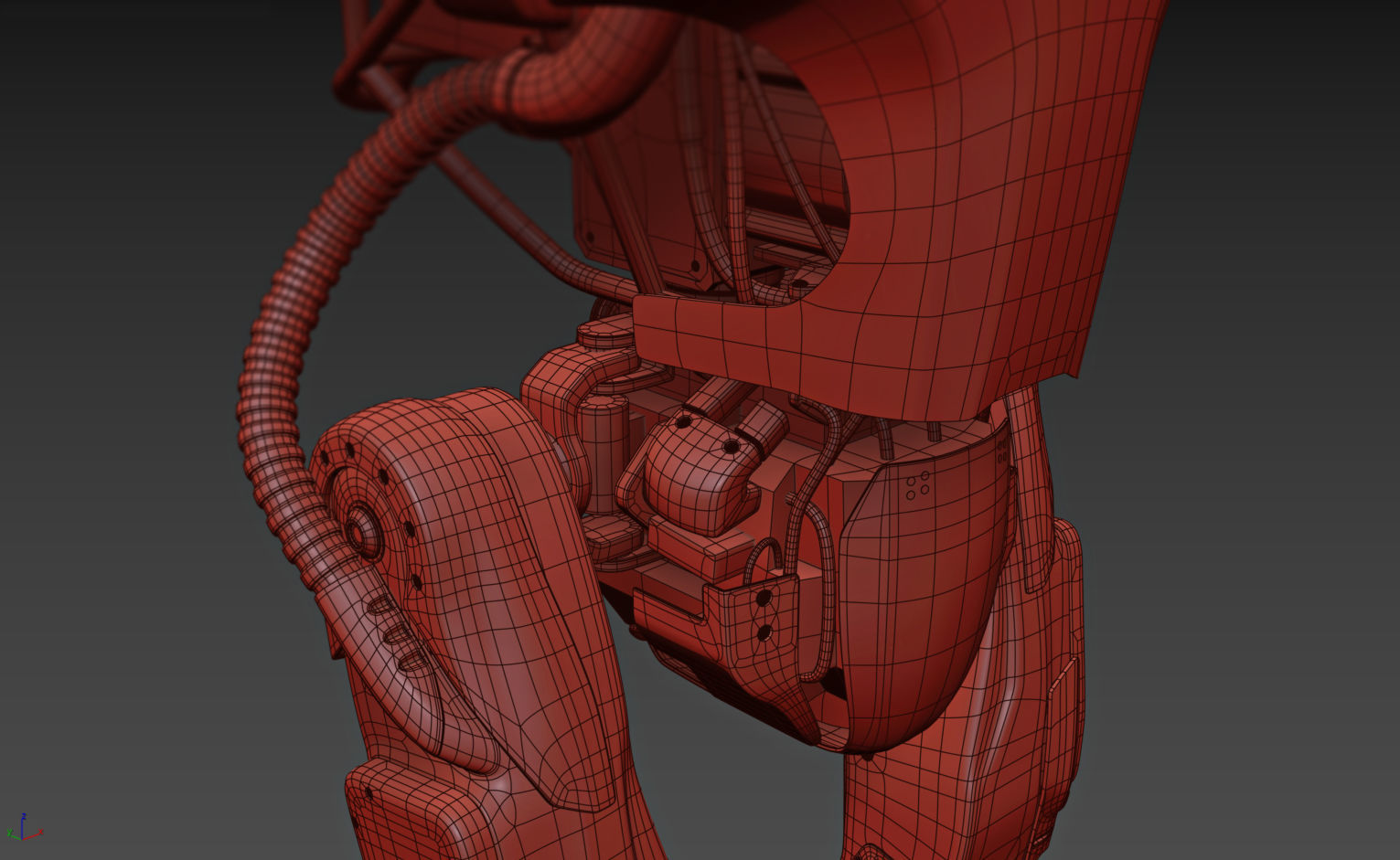 Robot Atlas by Boston Dynamics Low-poly 3D model_13