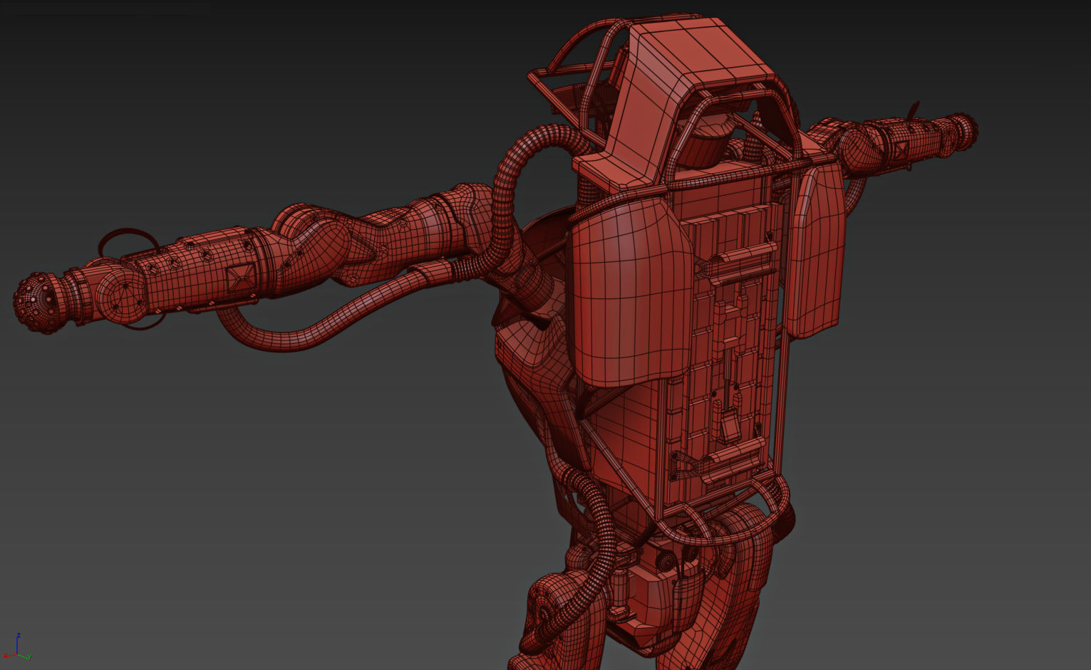 Robot Atlas by Boston Dynamics Low-poly 3D model_2