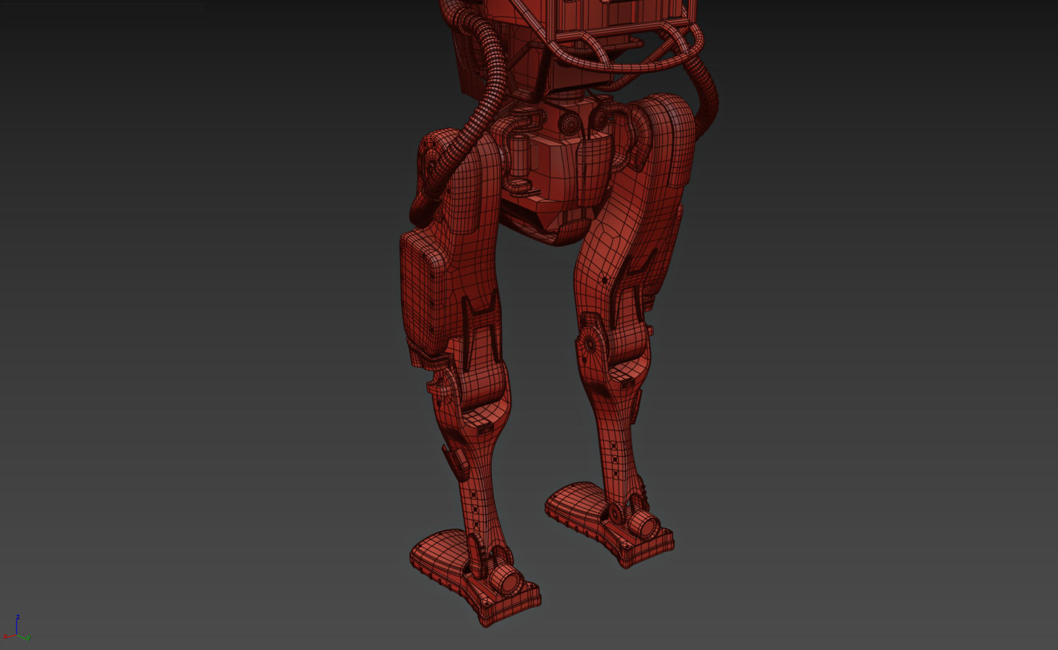 Robot Atlas by Boston Dynamics Low-poly 3D model_5