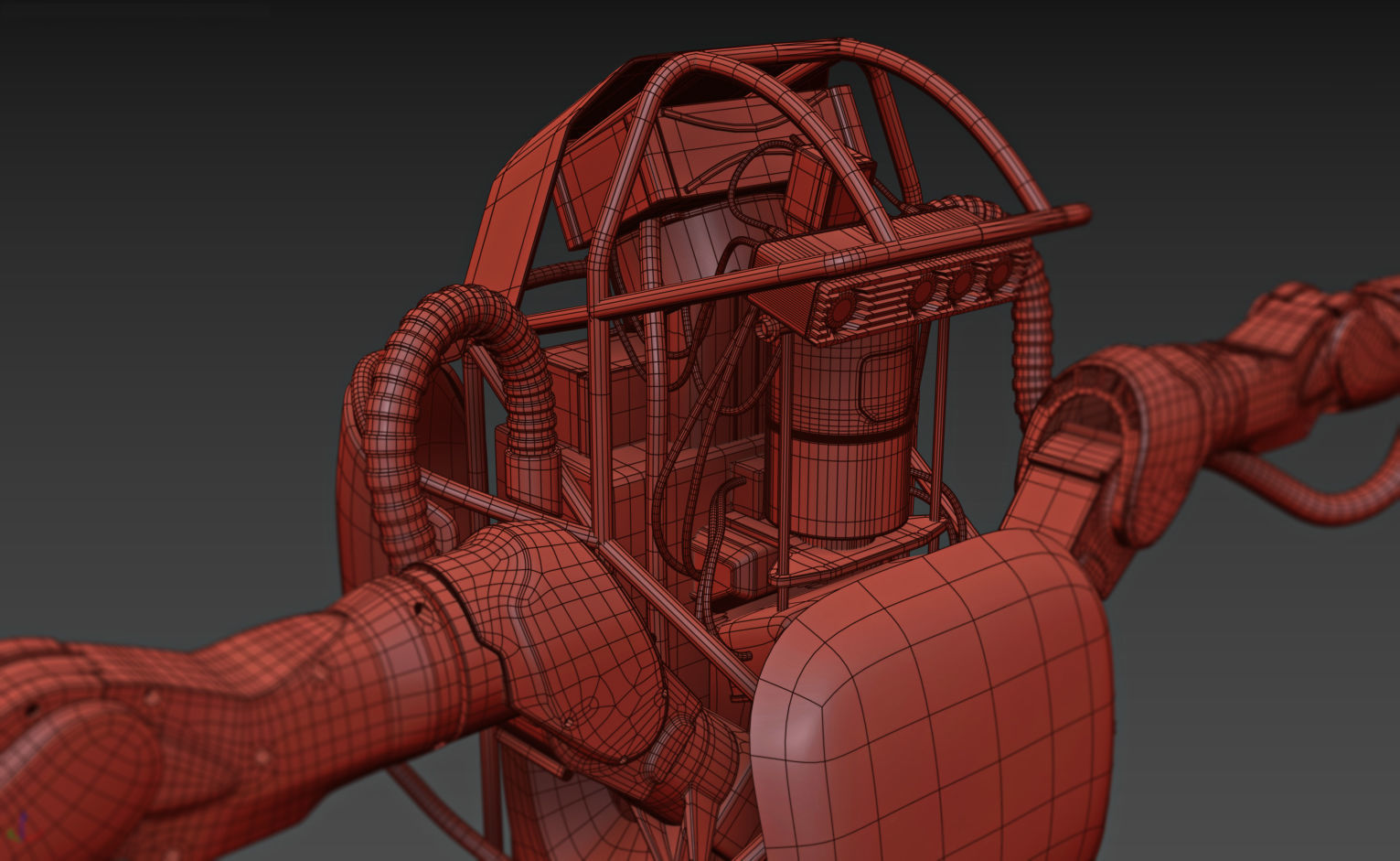 Robot Atlas by Boston Dynamics Low-poly 3D model_7